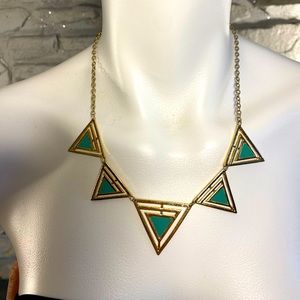 Cute turquoise and gold necklace
